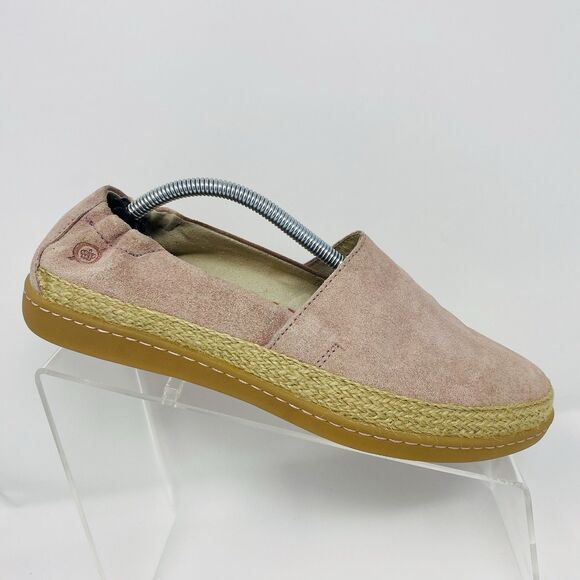 BORN 8.5 Pink Castries Suede Slip On Comfort Espadrilles Boho Chic Casual Loafer - Picture 1 of 16